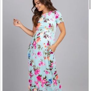 Long Maternity Maxi Dress - Pink Blush Boutique